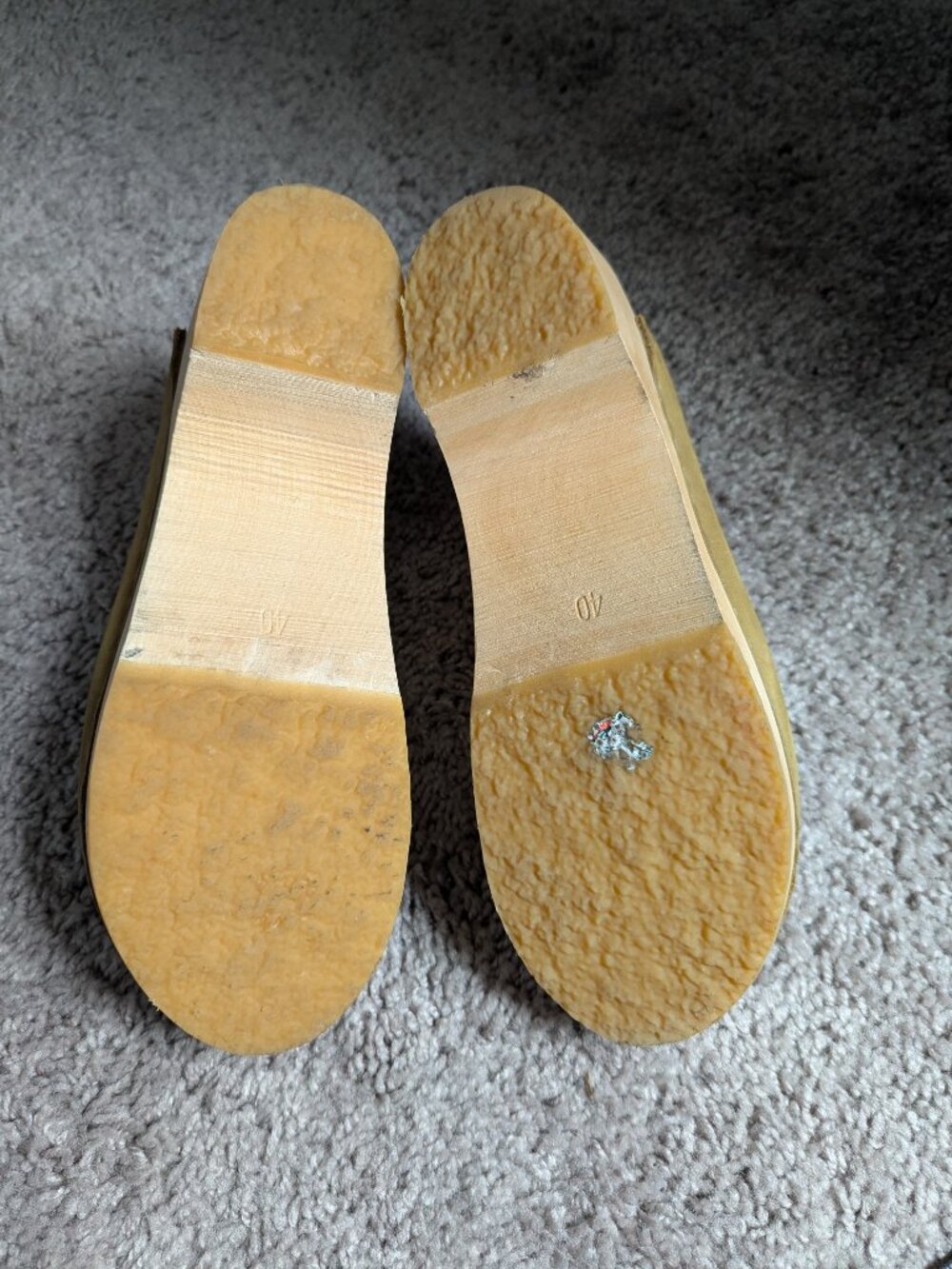Bryr Olive Green Suede Clogs - Picture 6 of 6